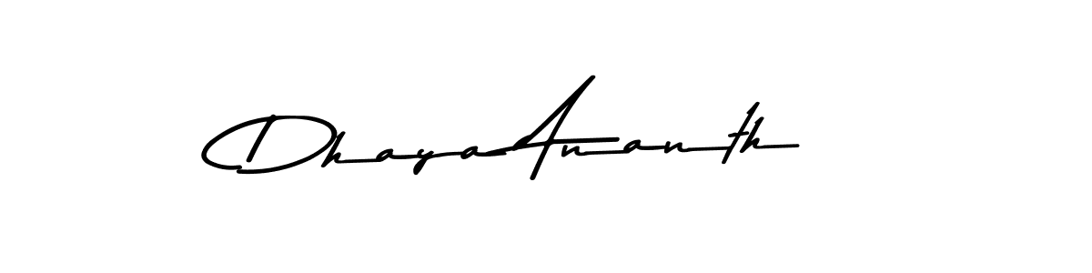 You should practise on your own different ways (Asem Kandis PERSONAL USE) to write your name (Dhaya Ananth) in signature. don't let someone else do it for you. Dhaya Ananth signature style 9 images and pictures png