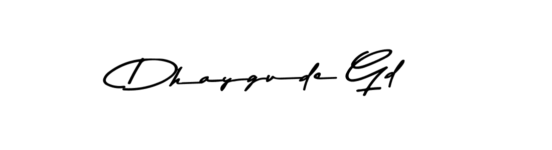 How to Draw Dhaygude Gd signature style? Asem Kandis PERSONAL USE is a latest design signature styles for name Dhaygude Gd. Dhaygude Gd signature style 9 images and pictures png