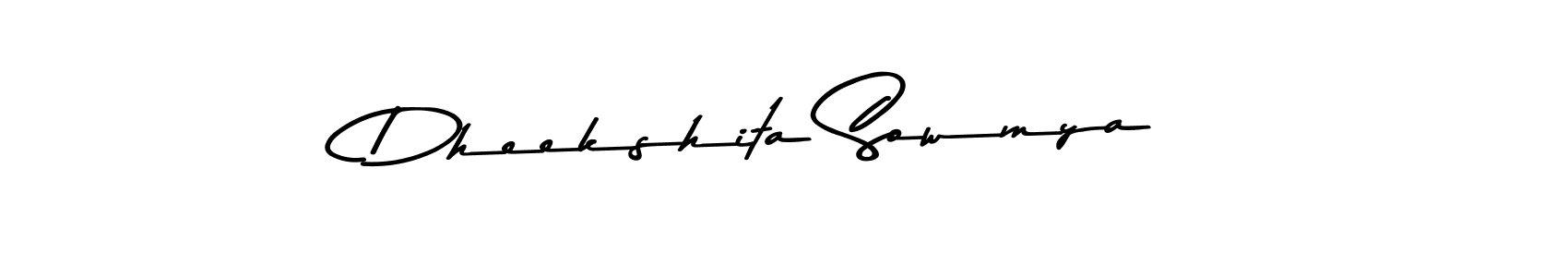 Dheekshita Sowmya stylish signature style. Best Handwritten Sign (Asem Kandis PERSONAL USE) for my name. Handwritten Signature Collection Ideas for my name Dheekshita Sowmya. Dheekshita Sowmya signature style 9 images and pictures png