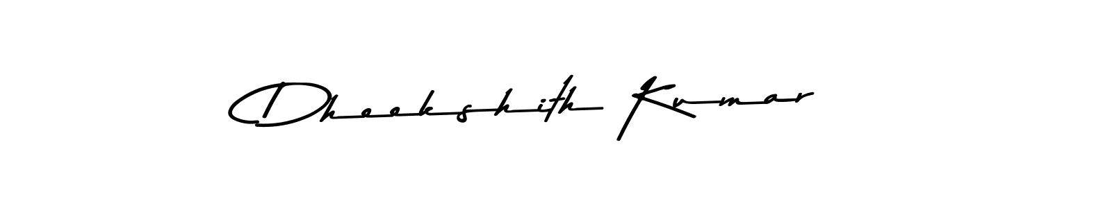 The best way (Asem Kandis PERSONAL USE) to make a short signature is to pick only two or three words in your name. The name Dheekshith Kumar include a total of six letters. For converting this name. Dheekshith Kumar signature style 9 images and pictures png