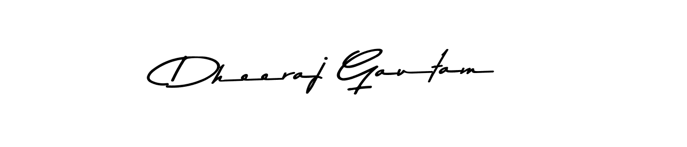 Make a beautiful signature design for name Dheeraj Gautam. With this signature (Asem Kandis PERSONAL USE) style, you can create a handwritten signature for free. Dheeraj Gautam signature style 9 images and pictures png