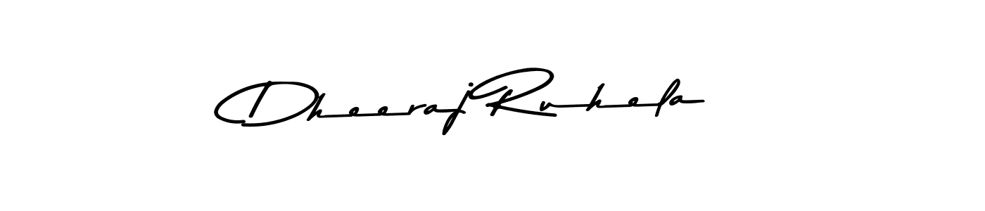 Make a beautiful signature design for name Dheeraj Ruhela. With this signature (Asem Kandis PERSONAL USE) style, you can create a handwritten signature for free. Dheeraj Ruhela signature style 9 images and pictures png