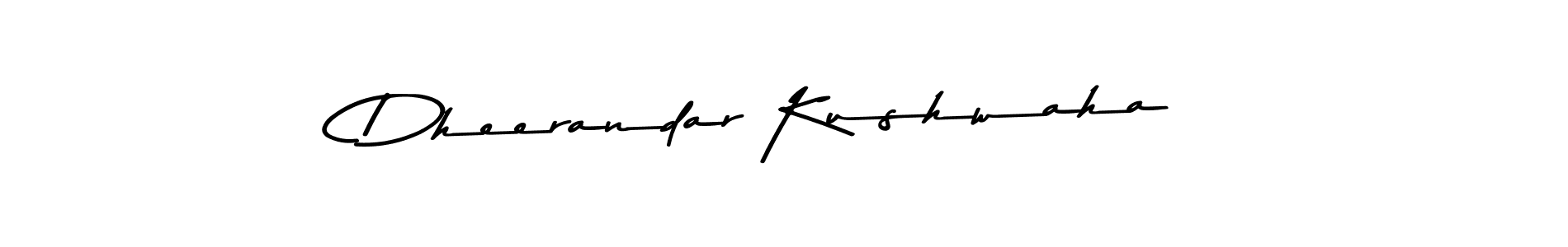 Asem Kandis PERSONAL USE is a professional signature style that is perfect for those who want to add a touch of class to their signature. It is also a great choice for those who want to make their signature more unique. Get Dheerandar Kushwaha name to fancy signature for free. Dheerandar Kushwaha signature style 9 images and pictures png