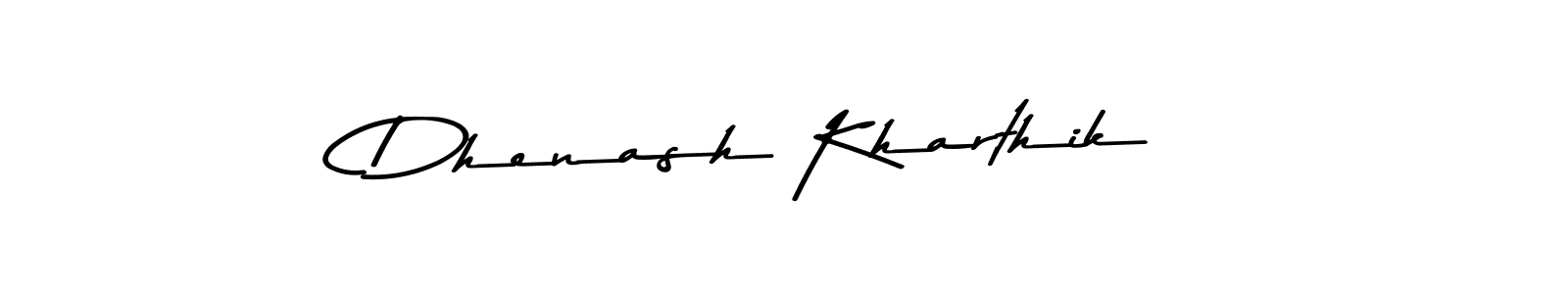 How to make Dhenash Kharthik name signature. Use Asem Kandis PERSONAL USE style for creating short signs online. This is the latest handwritten sign. Dhenash Kharthik signature style 9 images and pictures png