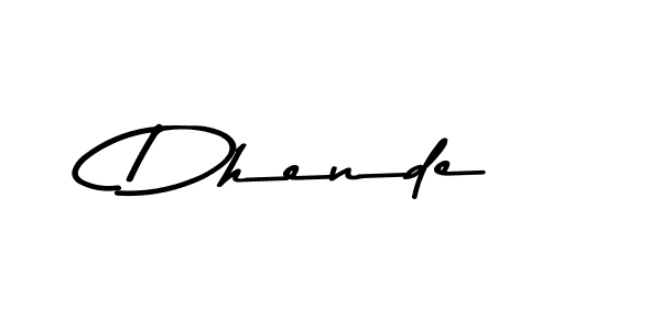 Design your own signature with our free online signature maker. With this signature software, you can create a handwritten (Asem Kandis PERSONAL USE) signature for name Dhende. Dhende signature style 9 images and pictures png