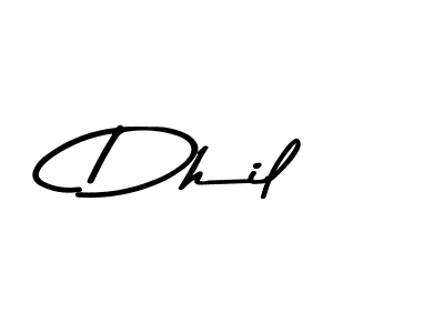 Create a beautiful signature design for name Dhil. With this signature (Asem Kandis PERSONAL USE) fonts, you can make a handwritten signature for free. Dhil signature style 9 images and pictures png