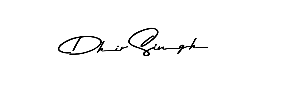 How to make Dhir Singh name signature. Use Asem Kandis PERSONAL USE style for creating short signs online. This is the latest handwritten sign. Dhir Singh signature style 9 images and pictures png