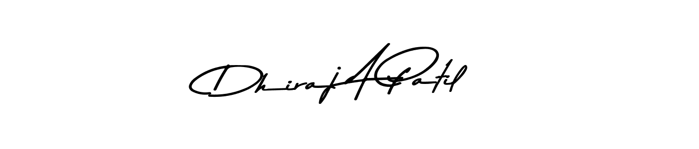 Make a beautiful signature design for name Dhiraj A Patil. With this signature (Asem Kandis PERSONAL USE) style, you can create a handwritten signature for free. Dhiraj A Patil signature style 9 images and pictures png