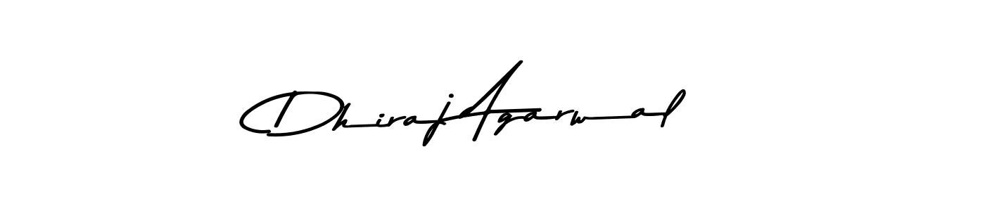 How to make Dhiraj Agarwal name signature. Use Asem Kandis PERSONAL USE style for creating short signs online. This is the latest handwritten sign. Dhiraj Agarwal signature style 9 images and pictures png