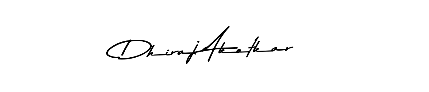 This is the best signature style for the Dhiraj Akotkar name. Also you like these signature font (Asem Kandis PERSONAL USE). Mix name signature. Dhiraj Akotkar signature style 9 images and pictures png