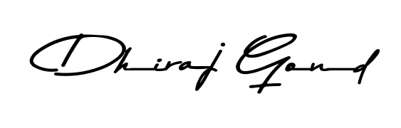 Similarly Asem Kandis PERSONAL USE is the best handwritten signature design. Signature creator online. You can use it as an online autograph creator for name Dhiraj Gond. Dhiraj Gond signature style 9 images and pictures png