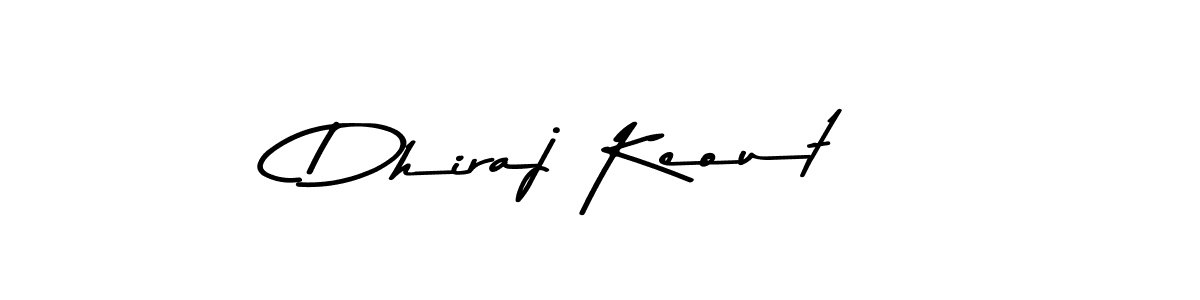 Design your own signature with our free online signature maker. With this signature software, you can create a handwritten (Asem Kandis PERSONAL USE) signature for name Dhiraj Keout. Dhiraj Keout signature style 9 images and pictures png