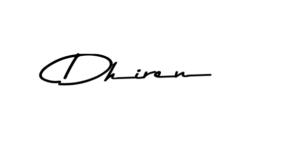 How to make Dhiren signature? Asem Kandis PERSONAL USE is a professional autograph style. Create handwritten signature for Dhiren name. Dhiren signature style 9 images and pictures png