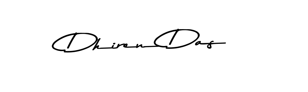 Create a beautiful signature design for name Dhiren Das. With this signature (Asem Kandis PERSONAL USE) fonts, you can make a handwritten signature for free. Dhiren Das signature style 9 images and pictures png