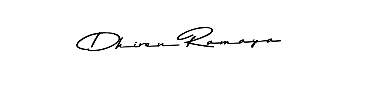 The best way (Asem Kandis PERSONAL USE) to make a short signature is to pick only two or three words in your name. The name Dhiren Ramaya include a total of six letters. For converting this name. Dhiren Ramaya signature style 9 images and pictures png