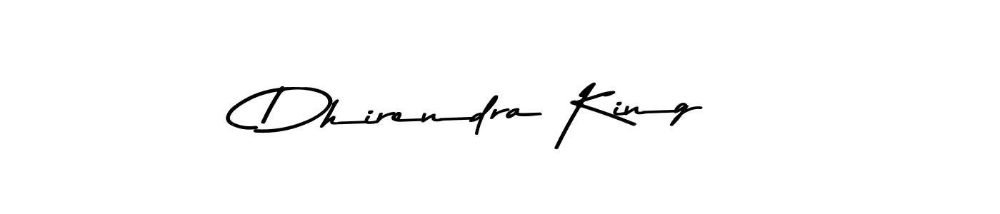 Design your own signature with our free online signature maker. With this signature software, you can create a handwritten (Asem Kandis PERSONAL USE) signature for name Dhirendra King. Dhirendra King signature style 9 images and pictures png