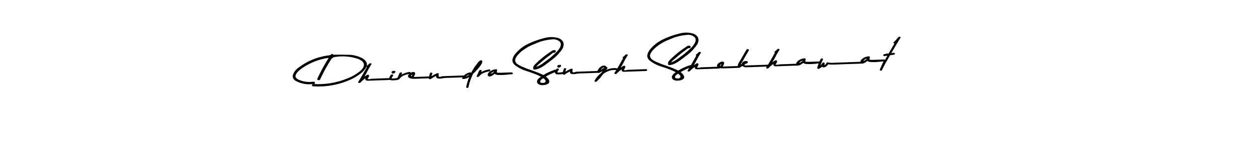 Create a beautiful signature design for name Dhirendra Singh Shekhawat. With this signature (Asem Kandis PERSONAL USE) fonts, you can make a handwritten signature for free. Dhirendra Singh Shekhawat signature style 9 images and pictures png