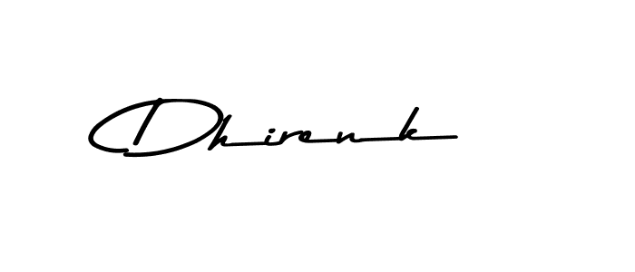 You should practise on your own different ways (Asem Kandis PERSONAL USE) to write your name (Dhirenk) in signature. don't let someone else do it for you. Dhirenk signature style 9 images and pictures png