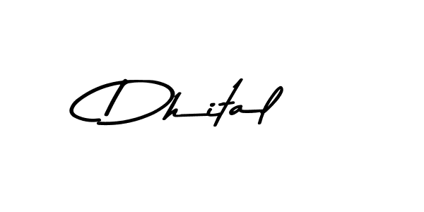 Create a beautiful signature design for name Dhital. With this signature (Asem Kandis PERSONAL USE) fonts, you can make a handwritten signature for free. Dhital signature style 9 images and pictures png