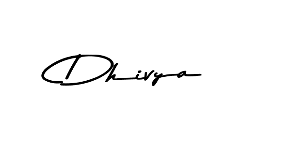 Create a beautiful signature design for name Dhivya. With this signature (Asem Kandis PERSONAL USE) fonts, you can make a handwritten signature for free. Dhivya signature style 9 images and pictures png