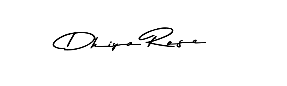 Also You can easily find your signature by using the search form. We will create Dhiya Rose name handwritten signature images for you free of cost using Asem Kandis PERSONAL USE sign style. Dhiya Rose signature style 9 images and pictures png