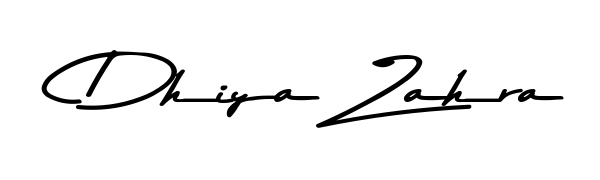 Upgrade your professional image with Dhiya Zahra signature created with Asem Kandis PERSONAL USE font. Fast, free, and watermark-free download. Dhiya Zahra signature style 9 images and pictures png