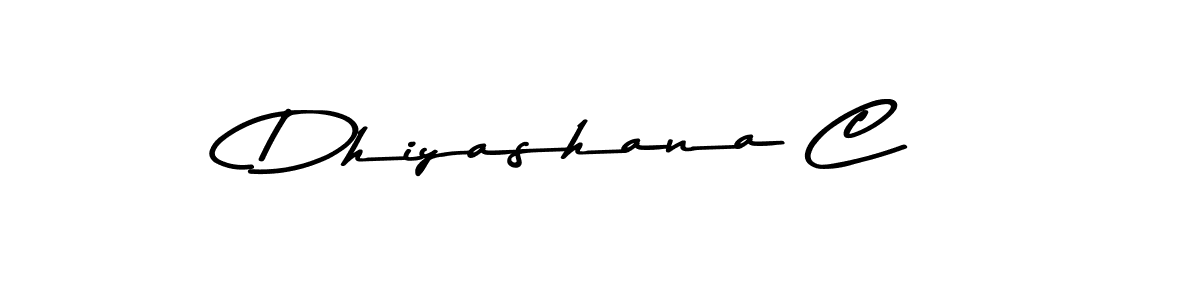Make a beautiful signature design for name Dhiyashana C. With this signature (Asem Kandis PERSONAL USE) style, you can create a handwritten signature for free. Dhiyashana C signature style 9 images and pictures png