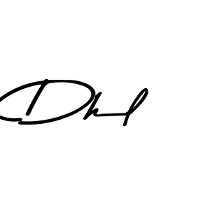 Make a beautiful signature design for name Dhl. With this signature (Asem Kandis PERSONAL USE) style, you can create a handwritten signature for free. Dhl signature style 9 images and pictures png