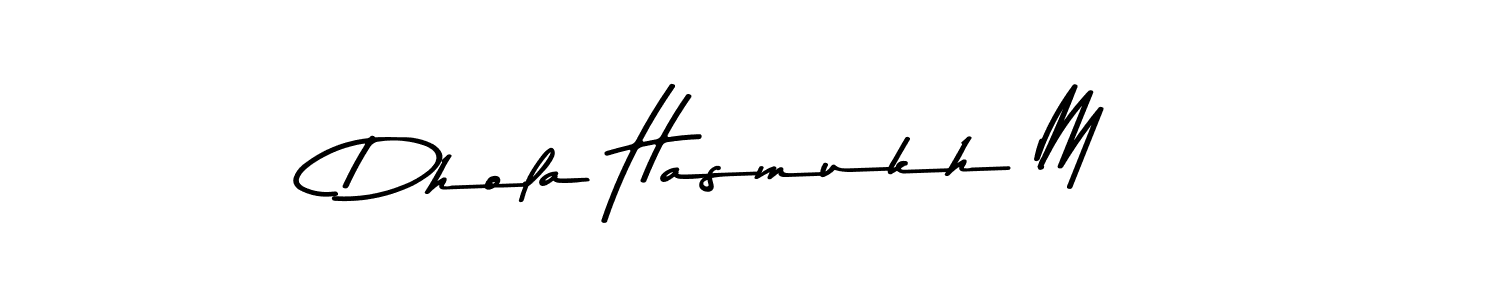 Create a beautiful signature design for name Dhola Hasmukh M. With this signature (Asem Kandis PERSONAL USE) fonts, you can make a handwritten signature for free. Dhola Hasmukh M signature style 9 images and pictures png