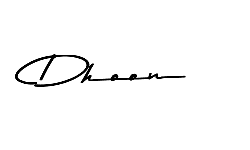 Use a signature maker to create a handwritten signature online. With this signature software, you can design (Asem Kandis PERSONAL USE) your own signature for name Dhoon. Dhoon signature style 9 images and pictures png