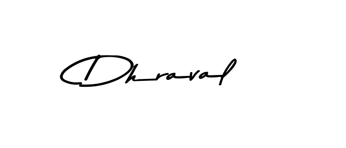 Design your own signature with our free online signature maker. With this signature software, you can create a handwritten (Asem Kandis PERSONAL USE) signature for name Dhraval. Dhraval signature style 9 images and pictures png