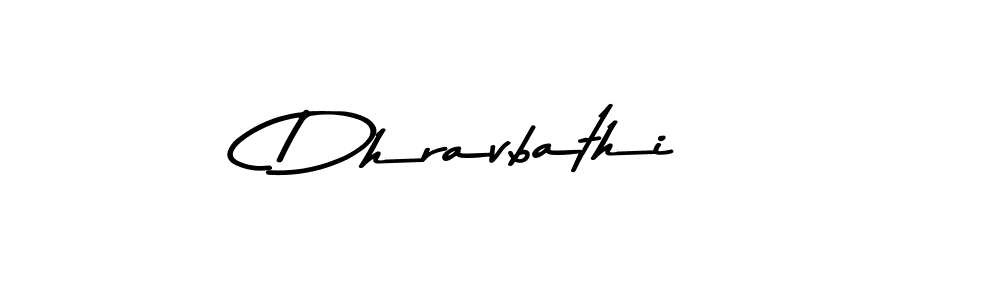 How to make Dhravbathi name signature. Use Asem Kandis PERSONAL USE style for creating short signs online. This is the latest handwritten sign. Dhravbathi signature style 9 images and pictures png