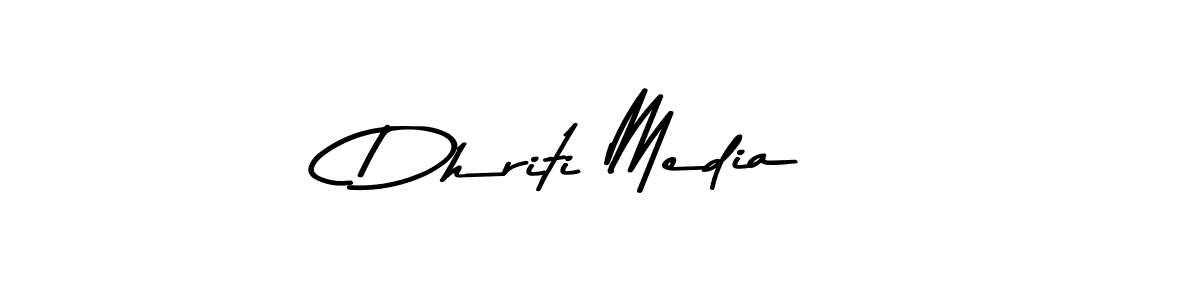 How to make Dhriti Media signature? Asem Kandis PERSONAL USE is a professional autograph style. Create handwritten signature for Dhriti Media name. Dhriti Media signature style 9 images and pictures png
