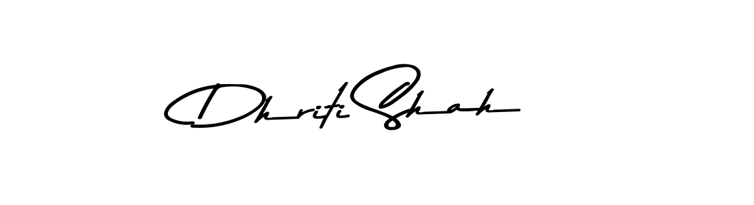 Also You can easily find your signature by using the search form. We will create Dhriti Shah name handwritten signature images for you free of cost using Asem Kandis PERSONAL USE sign style. Dhriti Shah signature style 9 images and pictures png