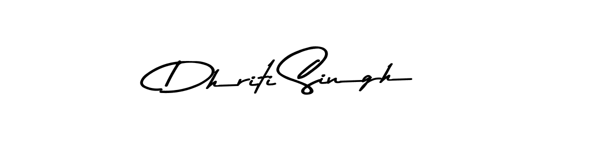 Design your own signature with our free online signature maker. With this signature software, you can create a handwritten (Asem Kandis PERSONAL USE) signature for name Dhriti Singh. Dhriti Singh signature style 9 images and pictures png