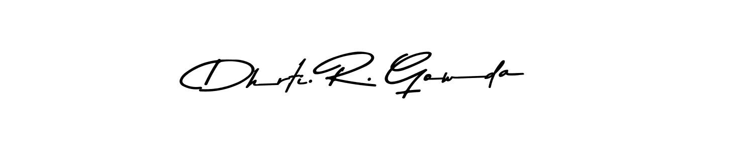 Use a signature maker to create a handwritten signature online. With this signature software, you can design (Asem Kandis PERSONAL USE) your own signature for name Dhrti. R. Gowda. Dhrti. R. Gowda signature style 9 images and pictures png