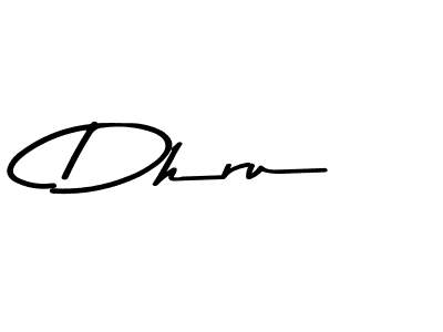 Design your own signature with our free online signature maker. With this signature software, you can create a handwritten (Asem Kandis PERSONAL USE) signature for name Dhru. Dhru signature style 9 images and pictures png