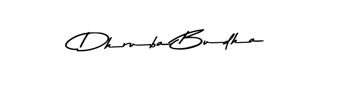 Create a beautiful signature design for name Dhruba Budha. With this signature (Asem Kandis PERSONAL USE) fonts, you can make a handwritten signature for free. Dhruba Budha signature style 9 images and pictures png