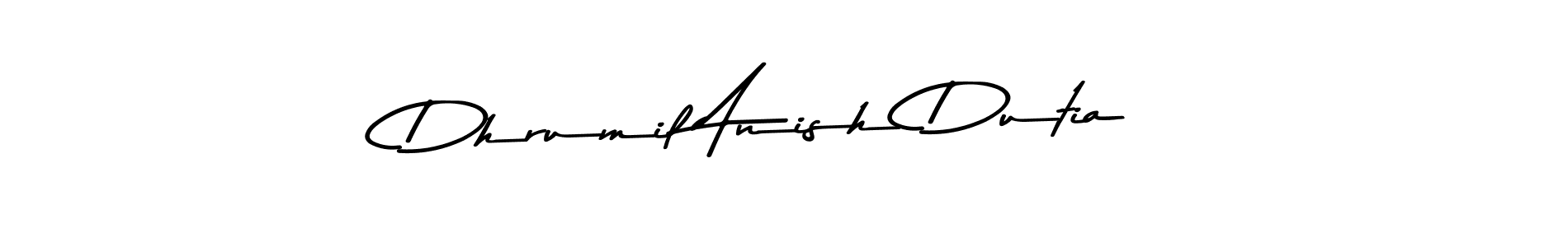 Make a beautiful signature design for name Dhrumil Anish Dutia. Use this online signature maker to create a handwritten signature for free. Dhrumil Anish Dutia signature style 9 images and pictures png