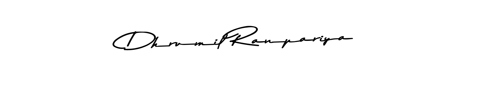 Design your own signature with our free online signature maker. With this signature software, you can create a handwritten (Asem Kandis PERSONAL USE) signature for name Dhrumil Ranpariya. Dhrumil Ranpariya signature style 9 images and pictures png