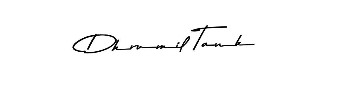 The best way (Asem Kandis PERSONAL USE) to make a short signature is to pick only two or three words in your name. The name Dhrumil Tank include a total of six letters. For converting this name. Dhrumil Tank signature style 9 images and pictures png