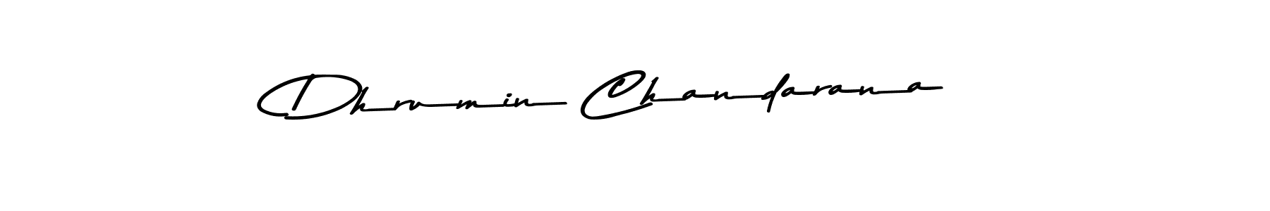 Create a beautiful signature design for name Dhrumin Chandarana. With this signature (Asem Kandis PERSONAL USE) fonts, you can make a handwritten signature for free. Dhrumin Chandarana signature style 9 images and pictures png