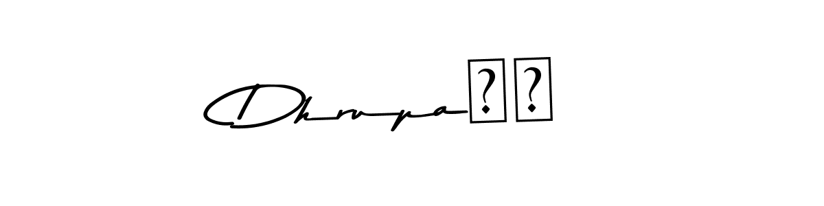 Design your own signature with our free online signature maker. With this signature software, you can create a handwritten (Asem Kandis PERSONAL USE) signature for name Dhrupa❤️. Dhrupa❤️ signature style 9 images and pictures png