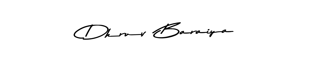 Asem Kandis PERSONAL USE is a professional signature style that is perfect for those who want to add a touch of class to their signature. It is also a great choice for those who want to make their signature more unique. Get Dhruv  Baraiya name to fancy signature for free. Dhruv  Baraiya signature style 9 images and pictures png