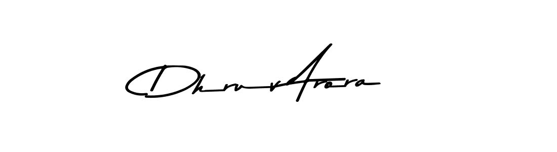 How to make Dhruv Arora name signature. Use Asem Kandis PERSONAL USE style for creating short signs online. This is the latest handwritten sign. Dhruv Arora signature style 9 images and pictures png