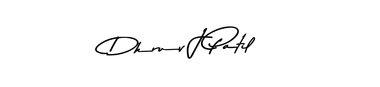 Make a beautiful signature design for name Dhruv J Patil. With this signature (Asem Kandis PERSONAL USE) style, you can create a handwritten signature for free. Dhruv J Patil signature style 9 images and pictures png