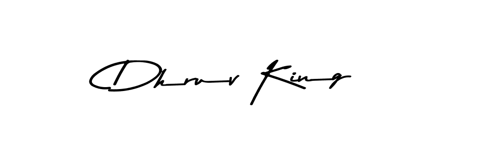 How to make Dhruv King name signature. Use Asem Kandis PERSONAL USE style for creating short signs online. This is the latest handwritten sign. Dhruv King signature style 9 images and pictures png