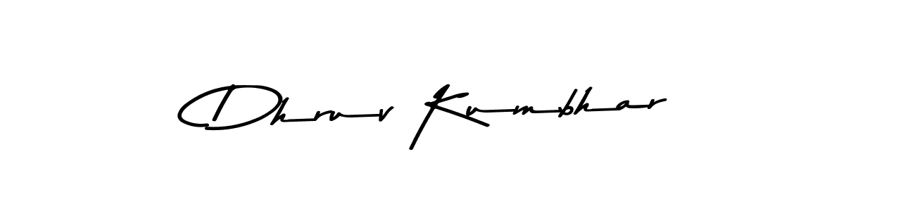 if you are searching for the best signature style for your name Dhruv Kumbhar. so please give up your signature search. here we have designed multiple signature styles  using Asem Kandis PERSONAL USE. Dhruv Kumbhar signature style 9 images and pictures png