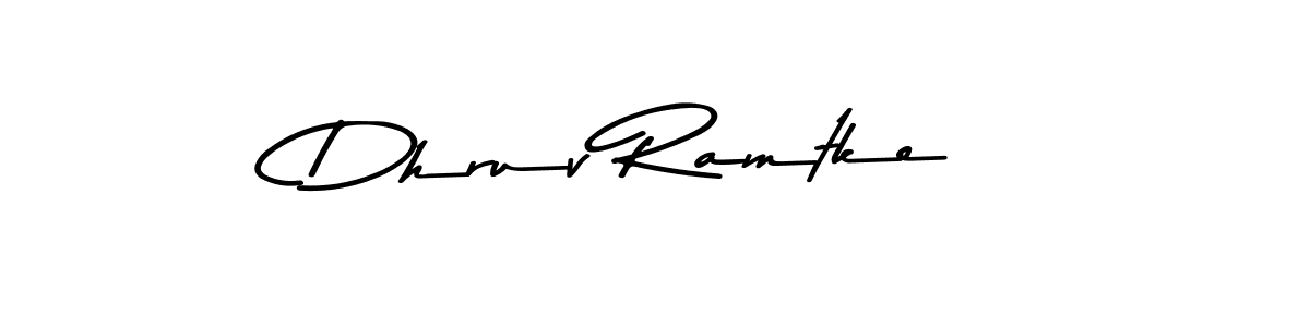 Create a beautiful signature design for name Dhruv Ramtke. With this signature (Asem Kandis PERSONAL USE) fonts, you can make a handwritten signature for free. Dhruv Ramtke signature style 9 images and pictures png