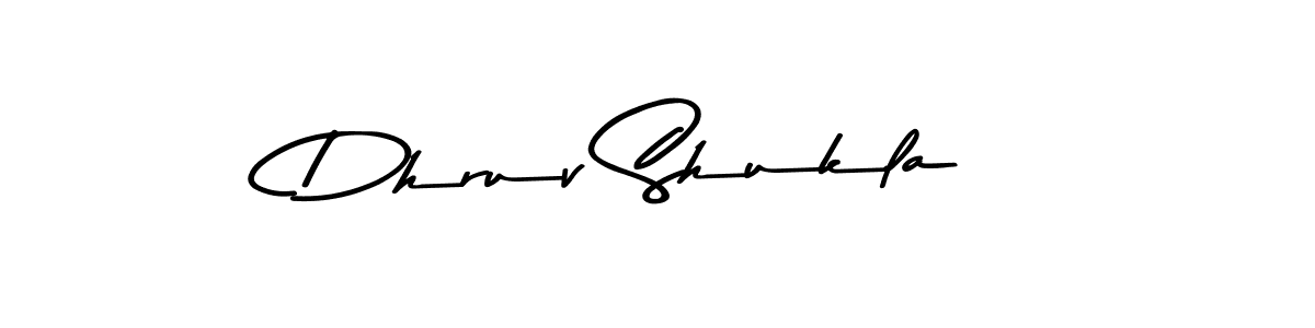 Create a beautiful signature design for name Dhruv Shukla. With this signature (Asem Kandis PERSONAL USE) fonts, you can make a handwritten signature for free. Dhruv Shukla signature style 9 images and pictures png